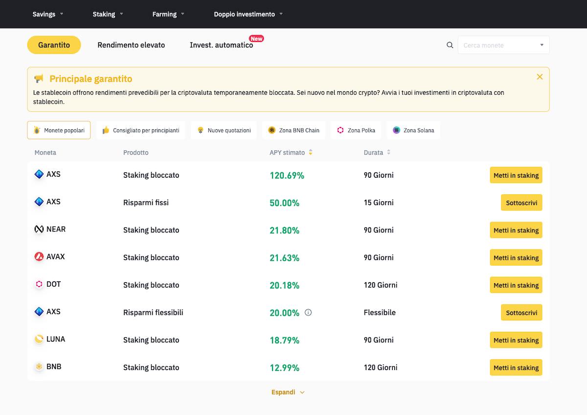 binance earn